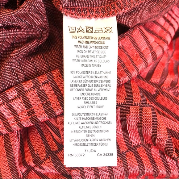 French Connection Linear Jazquard V-Neck Dress - Picture 6 of 6